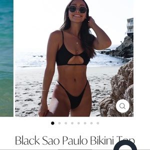 Black Sanori swim top.